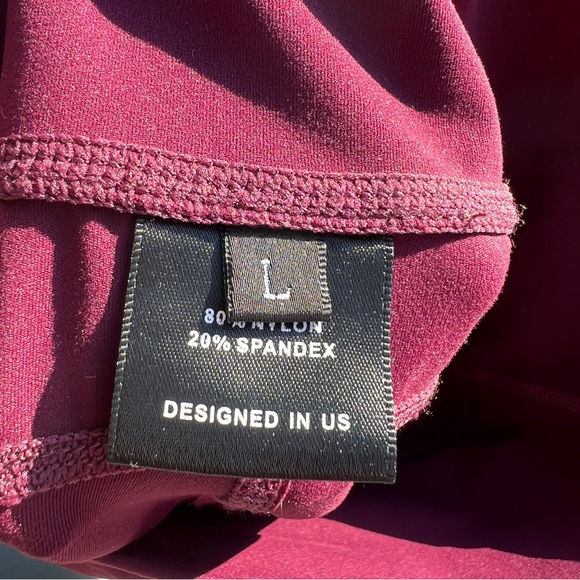 NFINITY Soft 7/8 Leggings - Maroon Sz L - Picture 6 of 6